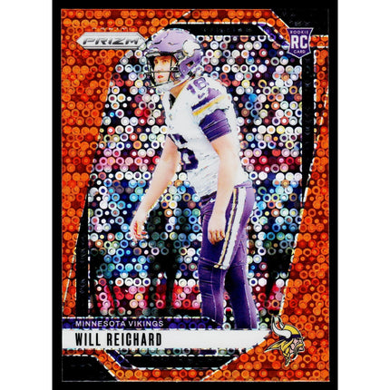 Will Reichard 2024 Panini Prizm Orange Disco Prizm #396 RC Minnesota Vikings