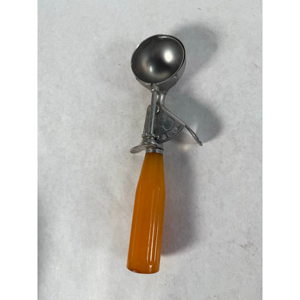 Vintage Shore Craft Stainless Steel Ice Cream Scoop – Orange Bakelite Handle