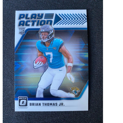Brian Thomas Jr. 2024 Donruss Optic #7 RC Rookie Play Action Insert Jaguars