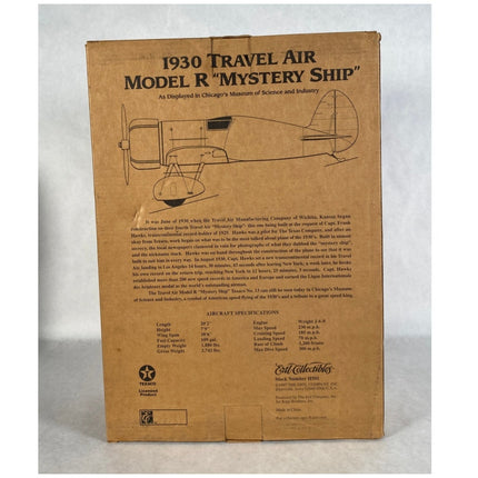 Wings of Texaco Ertl 1930 Travel Air Model R “Mystery Ship” Diecats Airplane OB