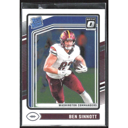 Ben Sinnott 2024 Donruss Optic #207 RC Washington Commanders