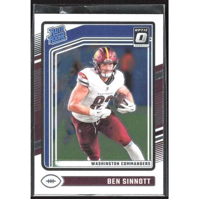 Ben Sinnott 2024 Donruss Optic #207 RC Washington Commanders