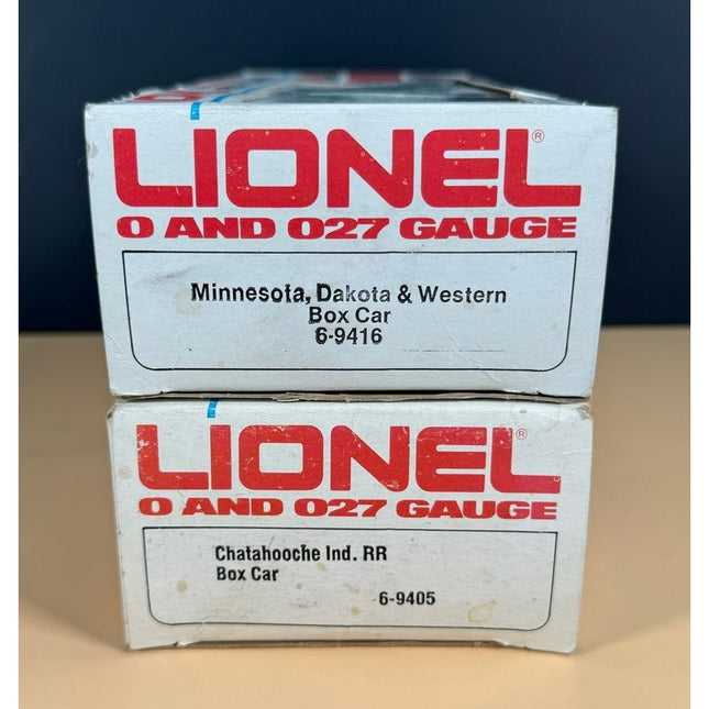Lionel Boxcar Chattahoochee 6-9405 Minnesota Dakota Western 6-9416 O 27 Gauge