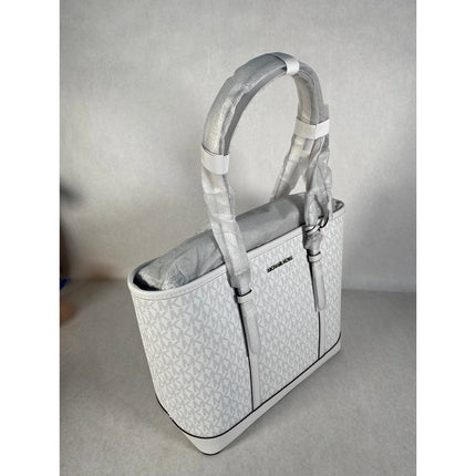 Michael Kors Jet Set Travel Small Signature Sligo Top-Zip Tote Bag NWT $448 MSRP