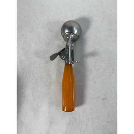 Vintage Shore Craft Stainless Steel Ice Cream Scoop – Orange Bakelite Handle