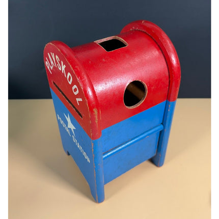 Playskool Postal Station Wooden Vintage Toy with 11 Puzzle Pieces