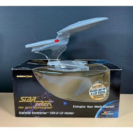 Star Trek The Next Generation Enterprise 1701-D Plastic CD Holder with OG Box