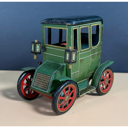 Japan Friction Horseless Carriage Lever Action Toy Car Working Vintage 6"