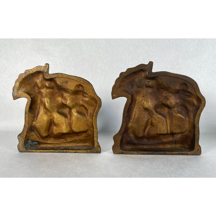 Vintage Cast Iron Painted “Spirit of ’76” Bookends #139