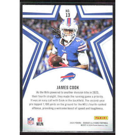 James Cook 2024 Panini Rookies & Stars #13 Buffalo Bills
