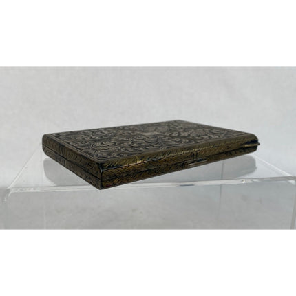 Vintage 800 Silver “L” Monogram Engraved Cigarette Case – 5.7 ozt