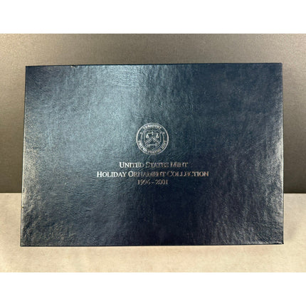 1996-2001 US Mint Holiday Ornament Collection Original Boxes Complete Set