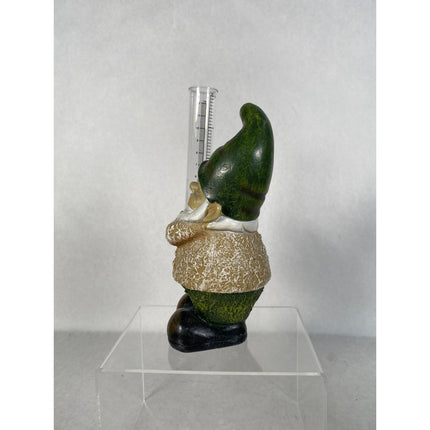 Gnome Rain Gauge Statue – Garden Sculpture Outdoor Yard Decor