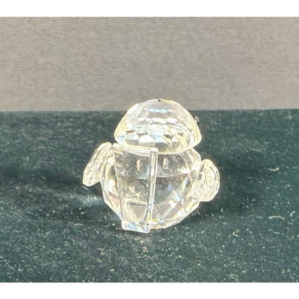 Swarovski Crystal Sparrow Figurine Silver Beak Signed 1” Bird