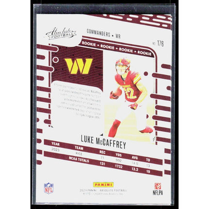 Luke McCaffrey 2024 Panini Absolute Retail #176 Commanders