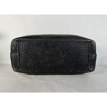 Vintage Lilly Black Pebbled Leather Doctor Bag Medical Travel Bag 13" Monogram