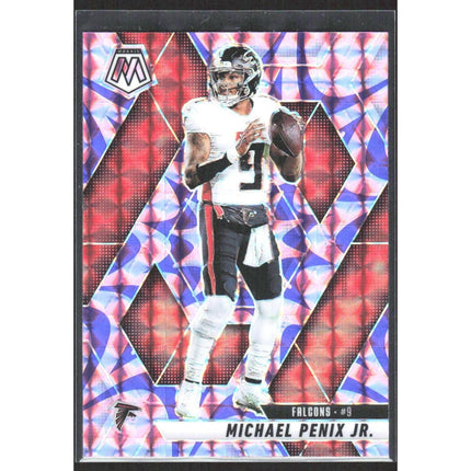 Michael Penix Jr. 2025 Panini Mosaic Mosaic Reactive Purple #51 Atlanta Falcons