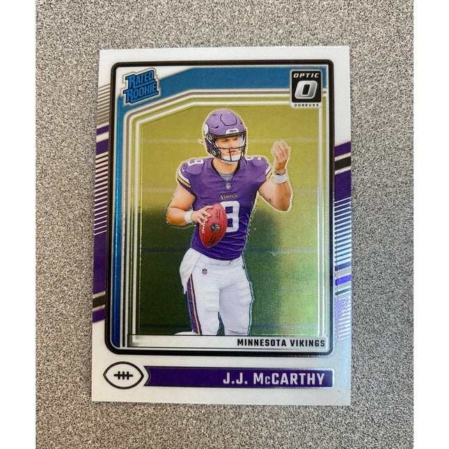 2024 Donruss Optic J.J. McCarthy RC #235 Rated Rookie Vikings QB