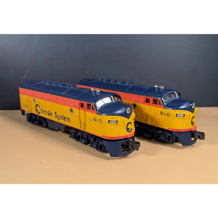 MTH RailKing Chessie F-3 Diesel Locomotive 30-2118-1 Powered 30-2119 Non-Powered