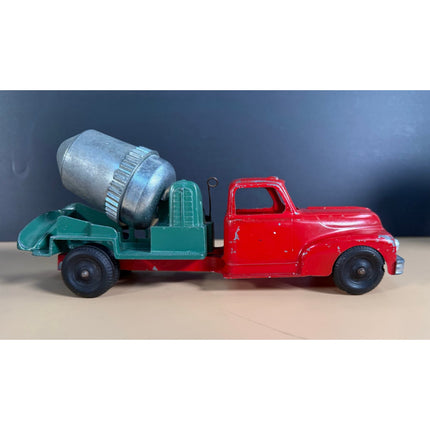 1950s Hubley #3 Kiddie Toy Cement Mixer Truck Diecast Red Green