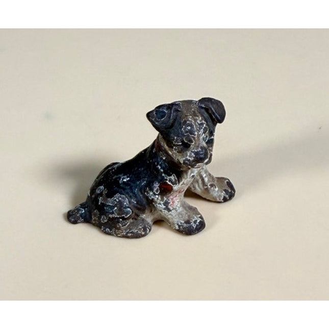 Vintage Hubley Boston Terrier Cast Iron Paperweight Original Paint