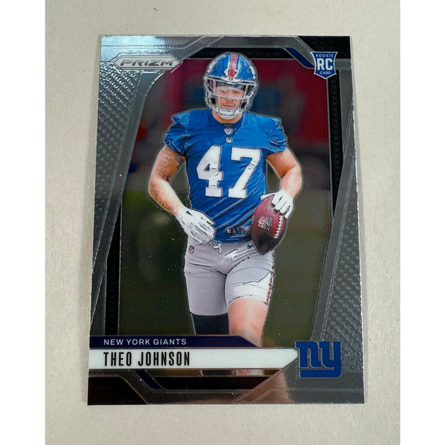 2024 Panini Prizm Theo Johnson RC #390 Rookie Card New York Giants