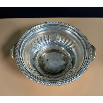 4 Star Admiral International Silver Soldered Serving Bowl 9" Vintage