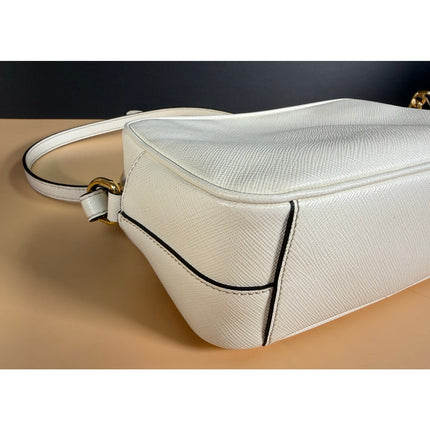 Prada White Vitello Crossbody Camera Bag IBH149 w/ Dust Bag MSRP $1500