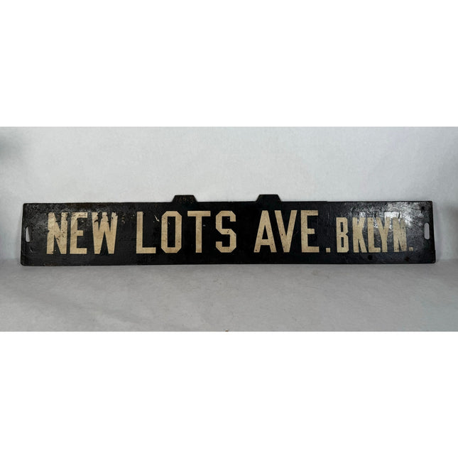 NY Subway Sign Destination Plate “NEW LOTS AVE BKLYN” Metal Vintage Transit Sign