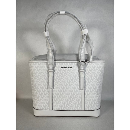 Michael Kors Jet Set Travel Small Signature Sligo Top-Zip Tote Bag NWT $448 MSRP