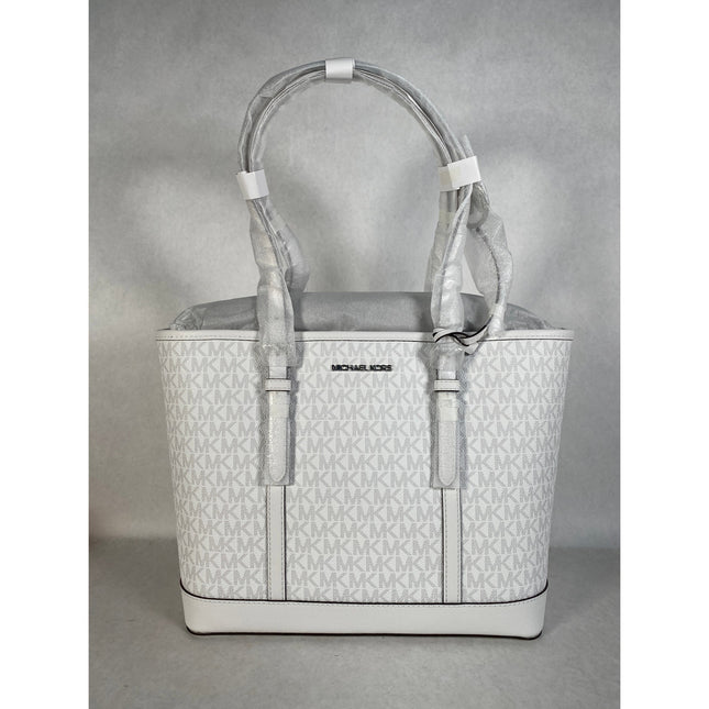 Michael Kors Jet Set Travel Small Signature Sligo Top-Zip Tote Bag NWT $448 MSRP