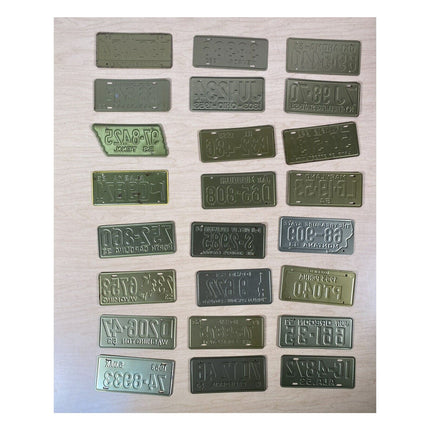 1953 Wheaties Toy License Plates Complete 51 State Set Tin All States DC
