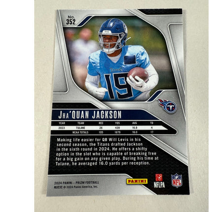 2024 Panini Prizm Jha'Quan Jackson RC #352 Rookie Card Titans