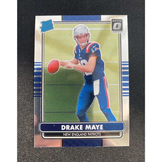 Drake Maye 2024 Donruss Optic #8 RC Rated Rookie Patriots