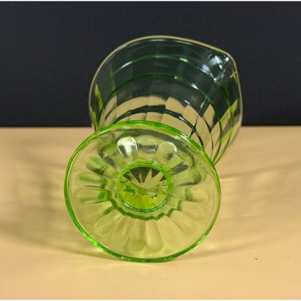 Federal Green Uranium Depression Glass 4" Pitcher