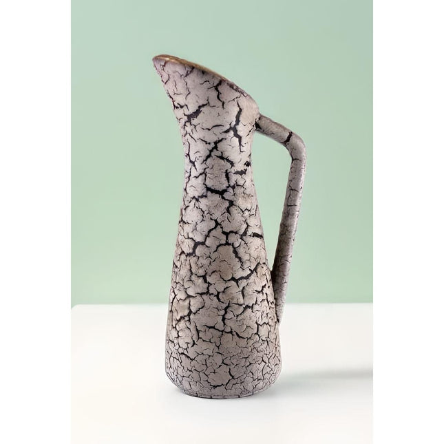 Jasba Mid-Century Modern White Crackle 6" Vase