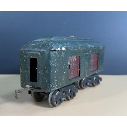 Early Lionel Dark Green Baggage Car 7" Vintage Train Car