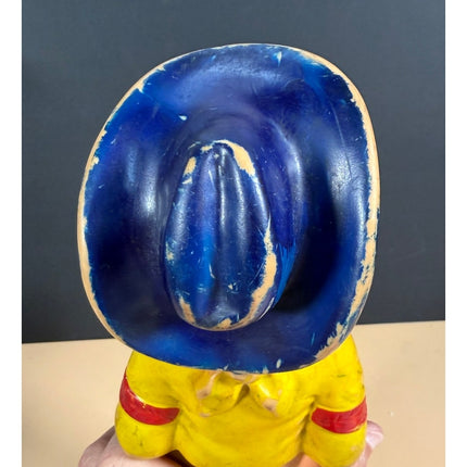 Vintage 1950s Sheriff Howdy Doody Rubber Squeeze Doll Toy 12.75"