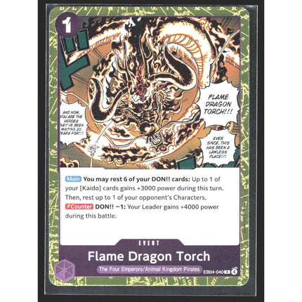 Flame Dragon Torch The Azure Sea's Seven #EB04-040 Rare