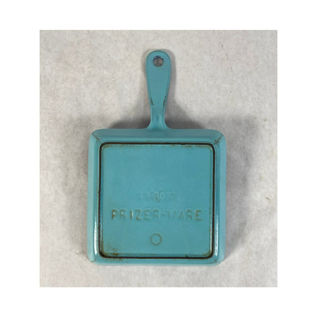 Prizer Ware Egg Skillet Fry Pan Blue Enamel on Cast Iron