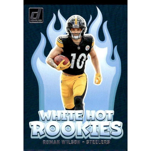 Roman Wilson 2024 Donruss White Hot Rookies #WH5 Pittsburgh Steelers