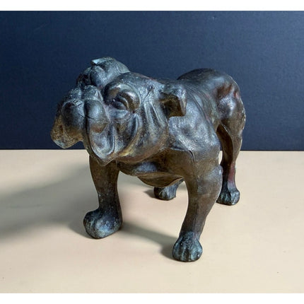 Early Cast Metal Bulldog Figurine 7" Statue