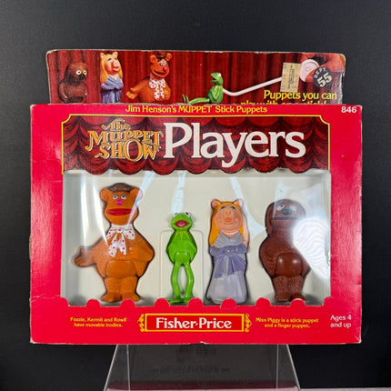 Fisher Price The Muppet Show Players Stick Puppets with Original Box (OB)
