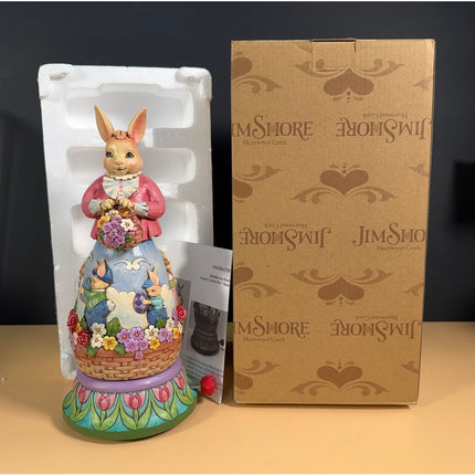 Jim Shore Heartwood Creek Easter's on Its Way Rotating Musical Bunny 4044668