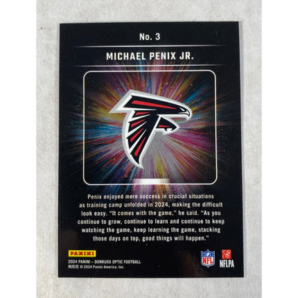 2024 Panini Donruss Optic Michael Penix Jr RC #3 Light It Up Rookie Insert