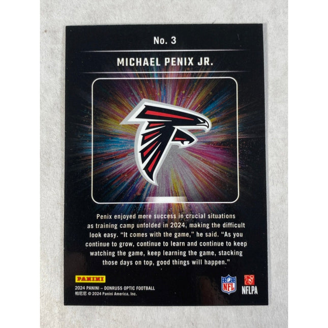 2024 Panini Donruss Optic Michael Penix Jr RC #3 Light It Up Rookie Insert
