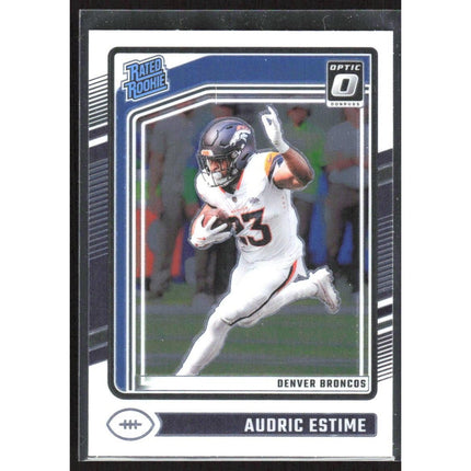 Audric Estime 2024 Donruss Optic #206 RC Denver Broncos