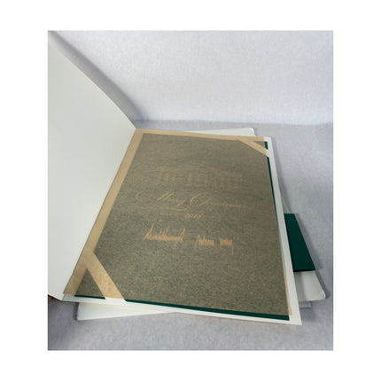 2018 White House Christmas Card Trump & Melania Presidential Memorabilia