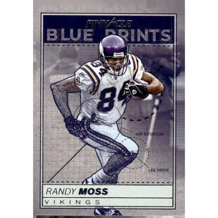 Randy Moss 2024 Panini Encore Blue Prints #15 Minnesota Vikings
