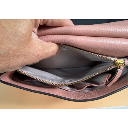 Tory Burch Britten Flap Shoulder Bag Leather Pink Moon $458 MSRP